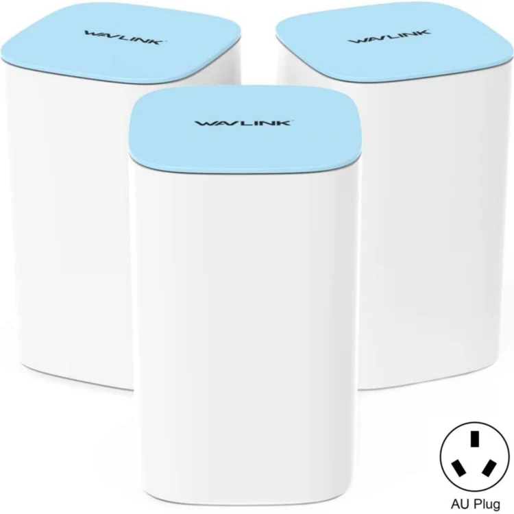 WAVLINK WN551K3 3pcs AC3000 WiFi Wireless Repeater Built-in Antenna Tri-Band Mesh Wireless Router, Plug:AU Plug