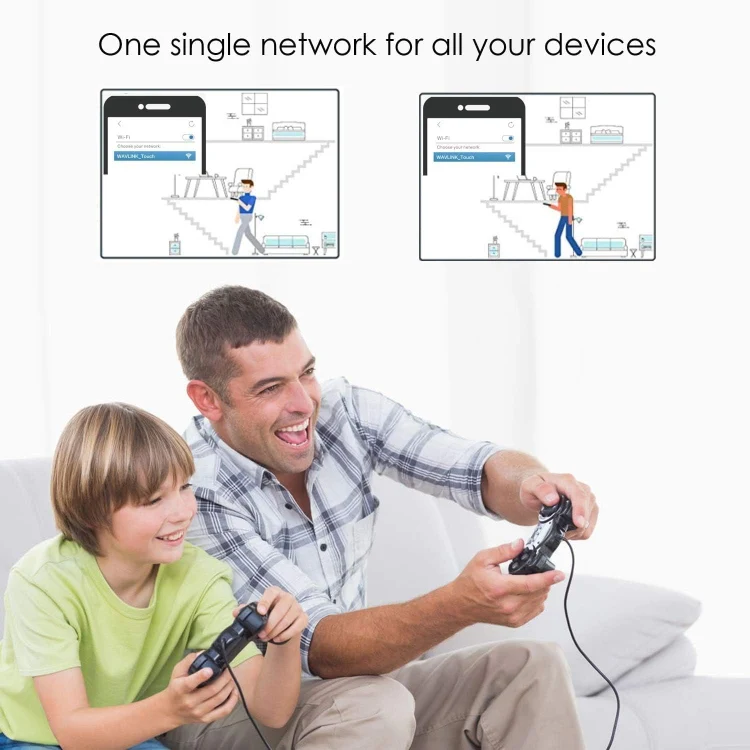 WAVLINK WN551K3 3pcs AC3000 WiFi Wireless Repeater Built-in Antenna Tri-Band Mesh Wireless Router, Plug:US Plug - Image 2