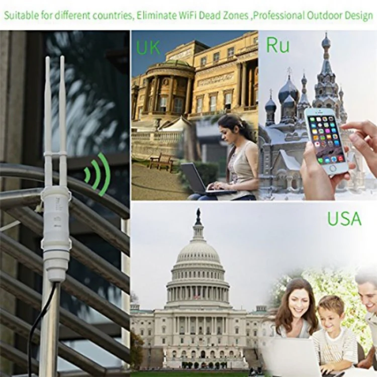 WAVLINK WN570HN2 With PoE Powered WAN/ AP / Repeater Mode 300Mbps Outdoor Router, Plug:UK Plug - Image 7