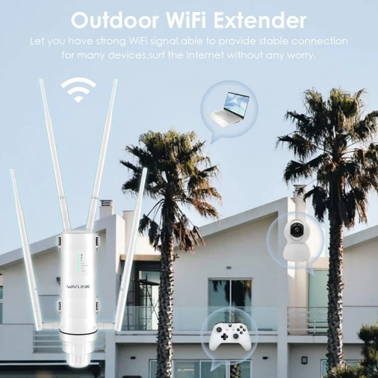 WAVLINK WN572HP3 AC1200 Dual Band Weatherproof Wireless Router Outdoor WiFi Extender, Plug:AU Plug - Image 8