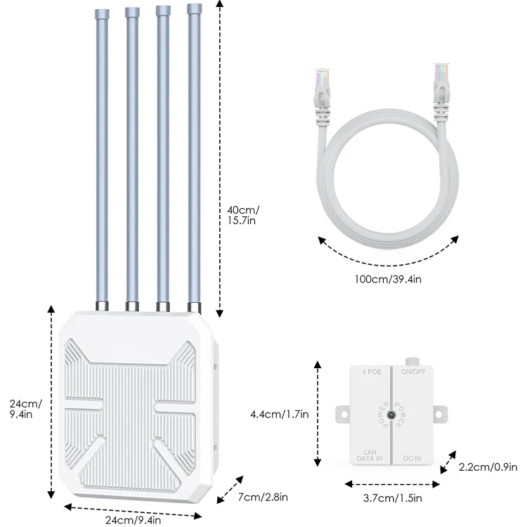 Wavlink WN573HX1 WiFi 6 AX1800 Dual Band Long Range Outdoor WiFi Extender(US Plug) - Image 9