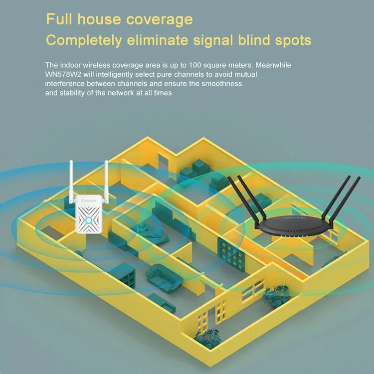 Wavlink WN578W2 300Mbps 2.4GHz WiFi Extender Repeater Home Wireless Signal Amplifier(US Plug) - Image 5