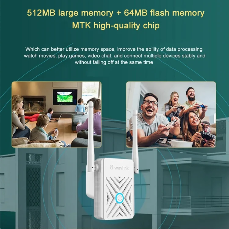 Wavlink WN578W2 300Mbps 2.4GHz WiFi Extender Repeater Home Wireless Signal Amplifier(US Plug) - Image 6
