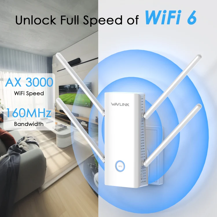 Wavlink WN583AX3 AX3000 Dual Band WiFi Repeater/AP/Router/Mesh Mode WiFi Extender, Plug:UK Plug - Image 2