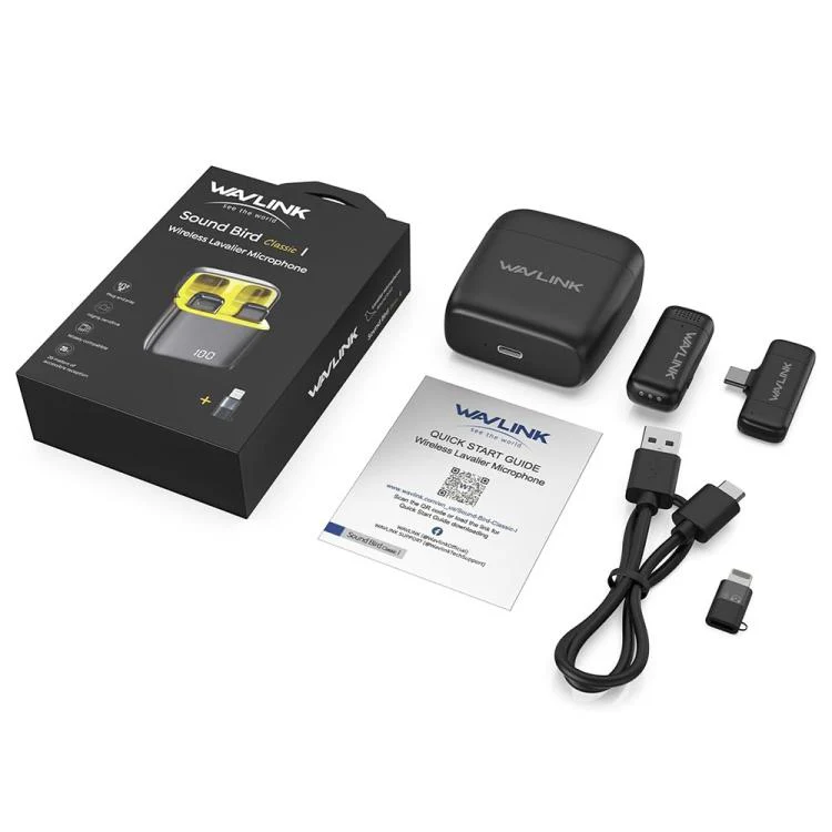 WAVLINK WS-WAJ606C1 Lavalier Noise Reduction Wireless Microphone with 8 Pin RX Receiver - Image 8