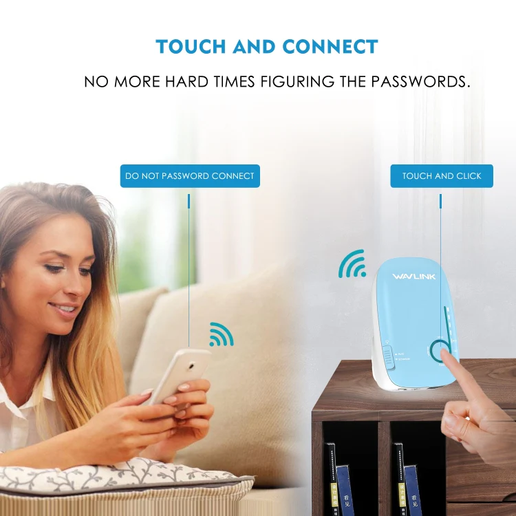 WAVLINK WS-WN576A2 AC750 Household WiFi Router Network Extender Dual Band Wireless Repeater, Plug:US Plug - Image 5