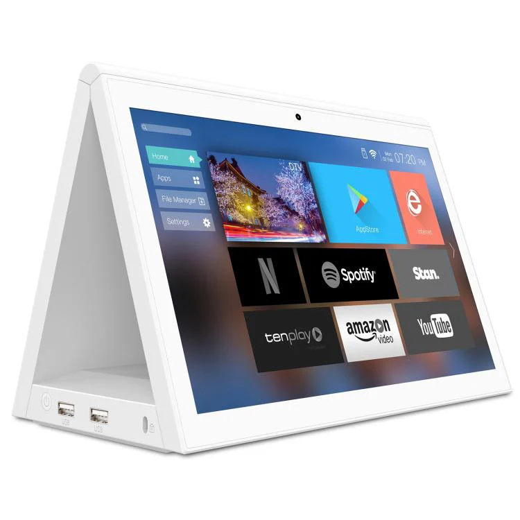 WD1028T 10.1 inch HD Dual Touch Screen Digital Signage, 2GB+16GB, Android 11 RK3568 Quad Core, Plug:EU Plug(White)