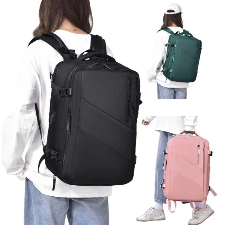 WEIXIER B695 Business Backpack Multi-Purpose Travel Bag Expandable Business Laptop Bag(Light Green) - Image 4