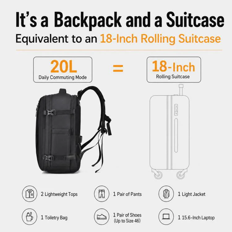 WEIXIER B695 Business Backpack Multi-Purpose Travel Bag Expandable Business Laptop Bag(Light Green) - Image 6