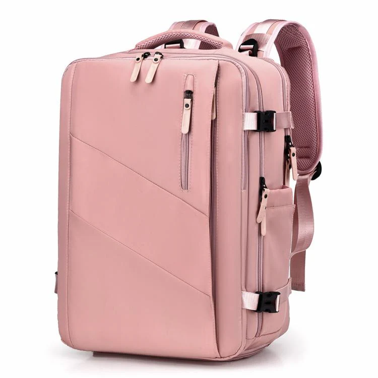 WEIXIER B695 Business Backpack Multi-Purpose Travel Bag Expandable Business Laptop Bag(Pink)
