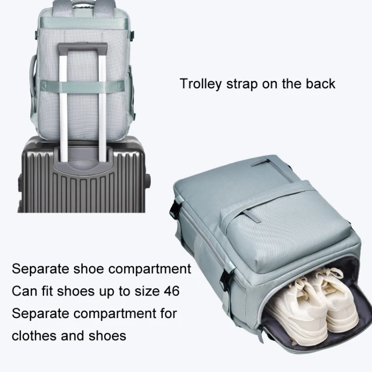 WEIXIER B723 Large Capacity Travel Backpack Simple Computer Bag(Light Blue) - Image 10