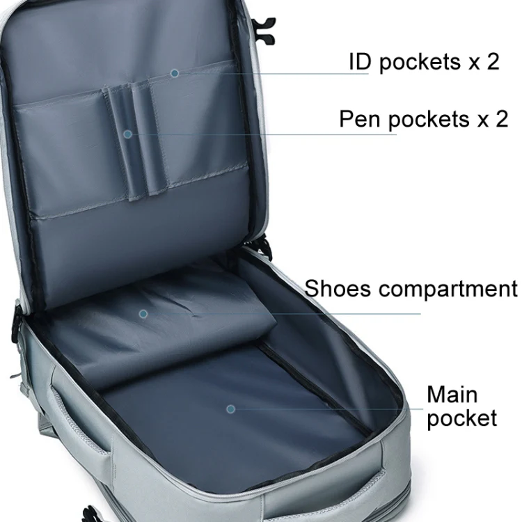 WEIXIER B723 Large Capacity Travel Backpack Simple Computer Bag(Light Blue) - Image 5
