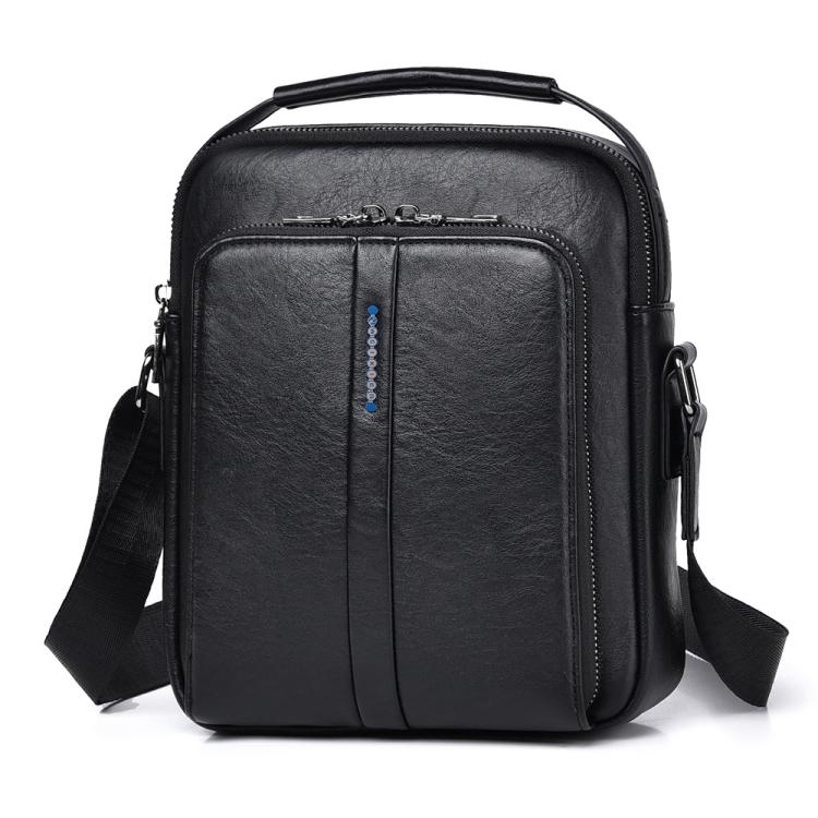 WEIXIER D833 Multi-Functional Men Shoulder Bag Commuter Large Capacity Crossbody Bag(Black)