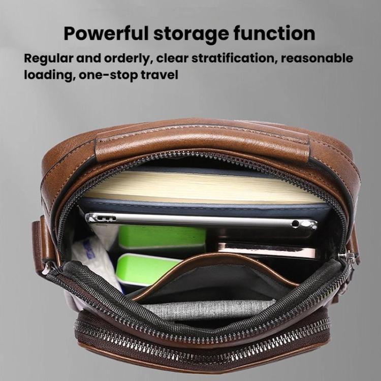 WEIXIER D833 Multi-Functional Men Shoulder Bag Commuter Large Capacity Crossbody Bag(Black) - Image 4