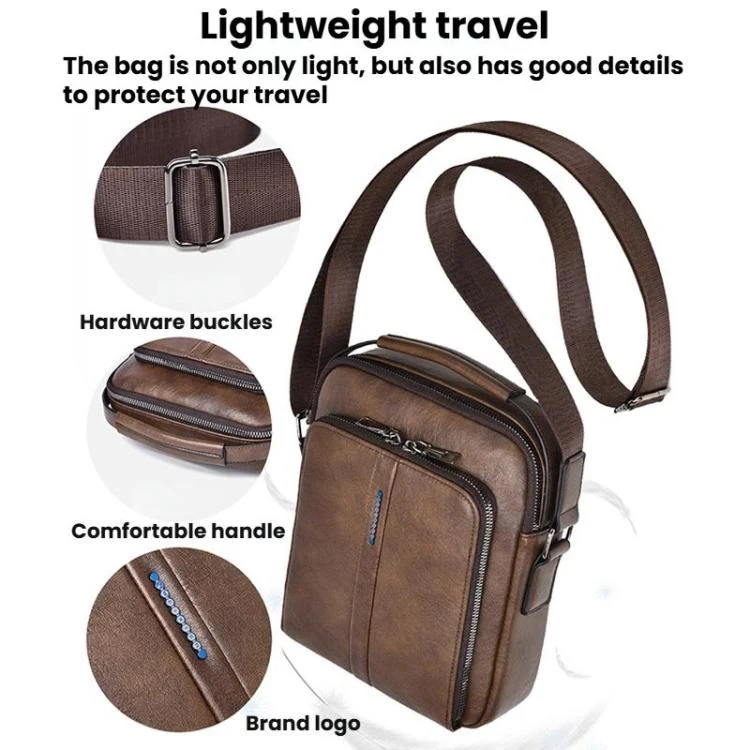 WEIXIER D833 Multi-Functional Men Shoulder Bag Commuter Large Capacity Crossbody Bag(Black) - Image 9