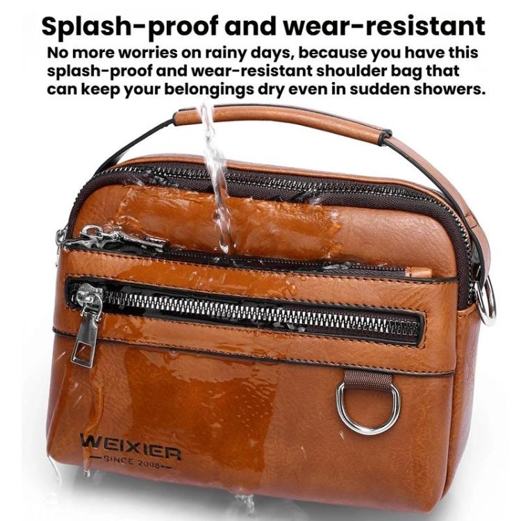 WEIXIER D891 Multi-Functional Waterproof Men Crossbody Bag Minimalist Portable Shoulder Bag(Dark Brown) - Image 5