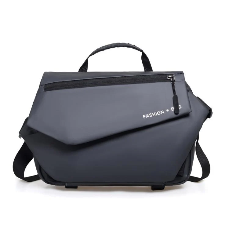 WEIXIER Large Capacity Messenger Bag for Men, Water Resistant Crossbody Shoulder Bag Multi-Pocket Briefcase with Luggage Strap(Gray)