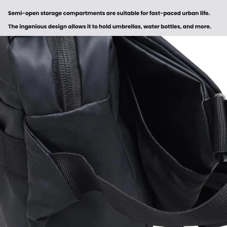 WEIXIER Large Capacity Messenger Bag for Men, Water Resistant Crossbody Shoulder Bag Multi-Pocket Briefcase with Luggage Strap(Gray) - Image 6