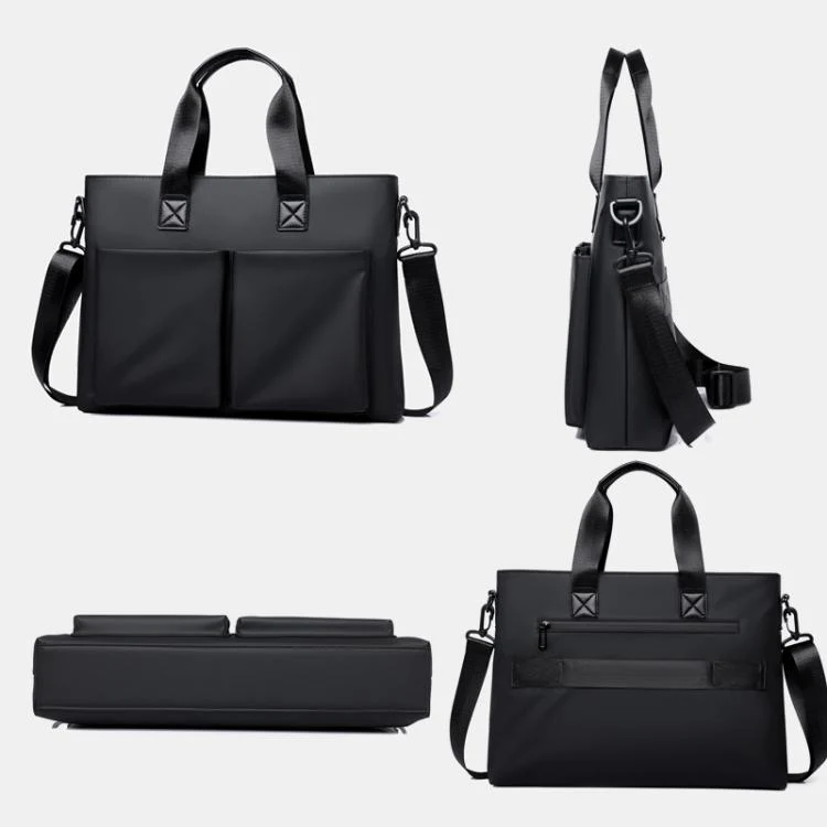 WEIXIER Men Briefcase Laptop Bag Waterproof Business Messenger Bag with Luggage Strap(Gray) - Image 9