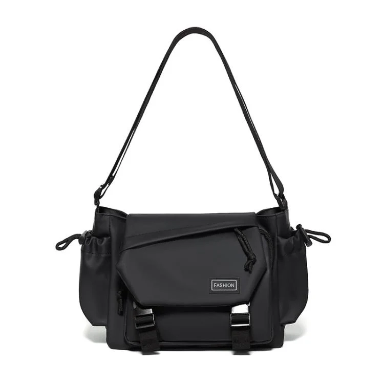 WEIXIER Multi-Pocket Crossbody Messenger Bag Water-Resistant Durable Techwear Satchel Shoulder Bag for Hiking Daily Work, Size: Small