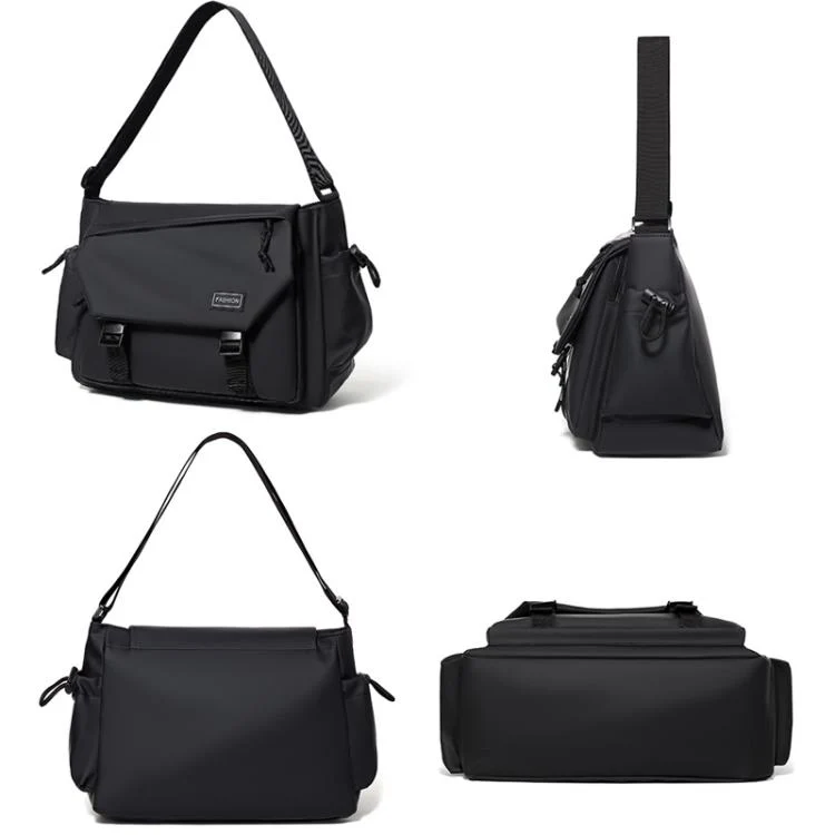 WEIXIER Multi-Pocket Crossbody Messenger Bag Water-Resistant Durable Techwear Satchel Shoulder Bag for Hiking Daily Work, Size: Small - Image 6