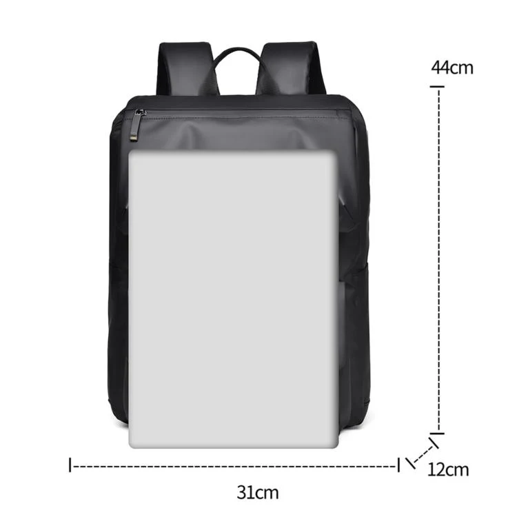 WEIXIER WD2625 Large Capacity Minimalist Waterproof Men Backpack Business Laptop Ba(Black) - Image 4