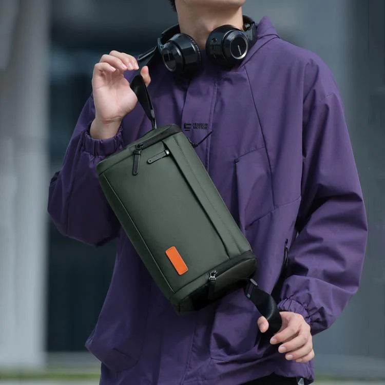 WEIXIER WD5624 Men Small Crossbody Bag Lightweight Messenger Bag with Multi-Pocket Design Waterproof & Anti-Scratch Shoulder Bag(Green) - Image 2