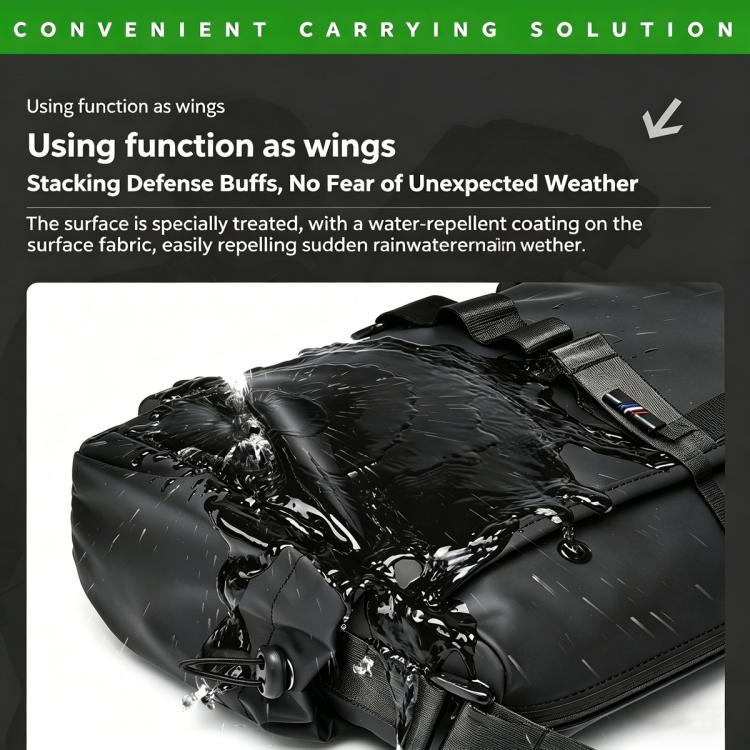 WEIXIER WD5628 Men Sling Bag Large Capacity Chest Pack With Magnetic Buckle, Expandable Bottom For Tripod(Gray) - Image 7