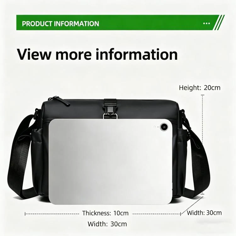 WEIXIER WD5628 Men Sling Bag Large Capacity Chest Pack With Magnetic Buckle, Expandable Bottom For Tripod(Green) - Image 10