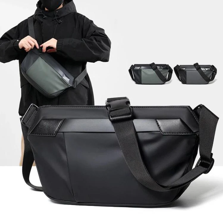 WEIXIER WD956 Men Waterproof Sling Bag Chest Shoulder Crossbody Bag Techwear Minimalist Waist Pack Fanny Pack(Army Green) - Image 2