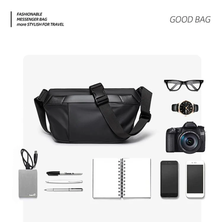 WEIXIER WD956 Men Waterproof Sling Bag Chest Shoulder Crossbody Bag Techwear Minimalist Waist Pack Fanny Pack(Gray) - Image 3