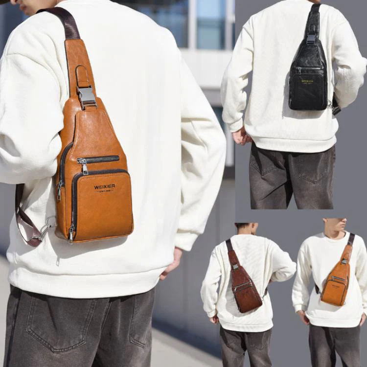 WEIXIER X451Men Crossbody Bag Outdoor Portable Chest Bag(Grey) - Image 2
