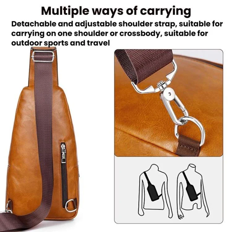 WEIXIER X451Men Crossbody Bag Outdoor Portable Chest Bag(Grey) - Image 4