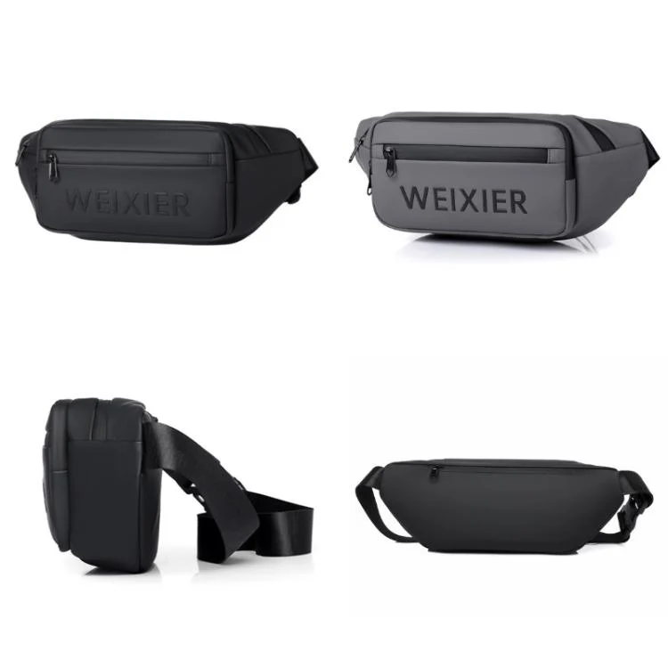 WEIXIER Y9581 Mens Sling Bag Waterproof Fanny Pack Crossbody Shoulder Chest Bag(Black) - Image 7