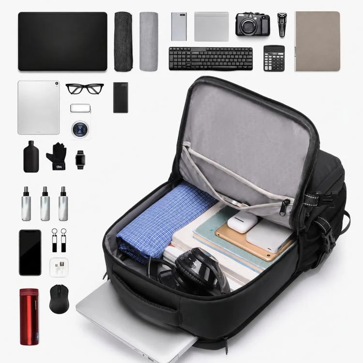 WEIXIRE B929 Men Business Backpack for Short Trips Lightweight Large-Capacity Laptop Bag(Gray) - Image 2