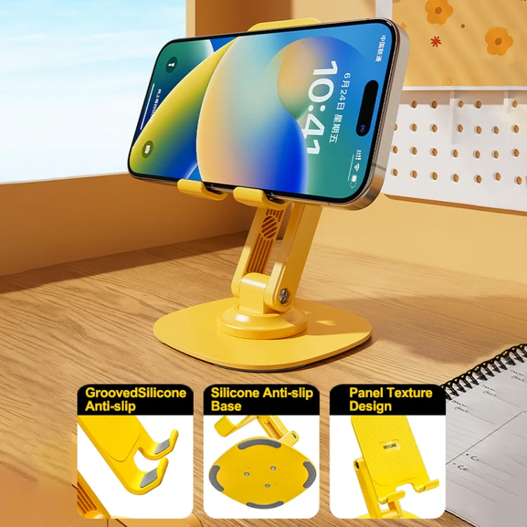 WEKOME WA-S103 Life Series Folding Rotating Desktop Holder(Black) - Image 3