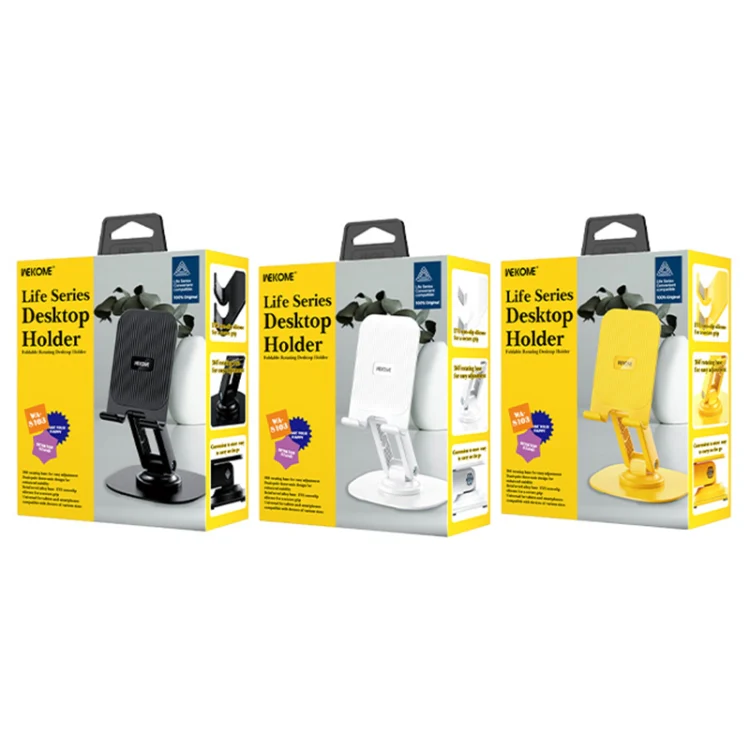 WEKOME WA-S103 Life Series Folding Rotating Desktop Holder(Black) - Image 7