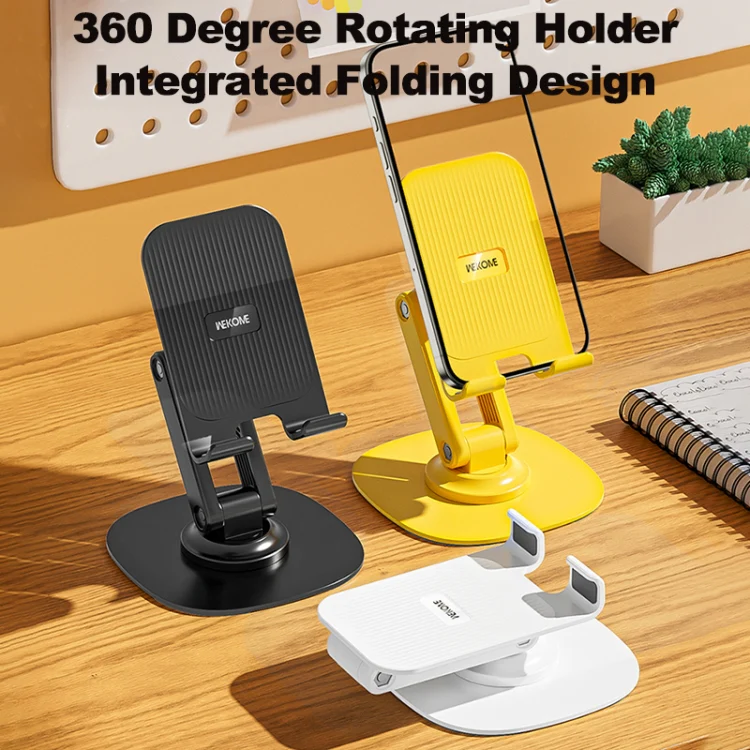WEKOME WA-S103 Life Series Folding Rotating Desktop Holder(Yellow) - Image 2