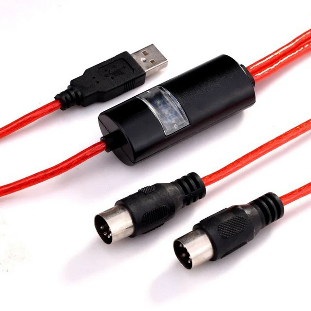 WERSI UM-18 USB MIDI Cable MidiPort Midi Cable Electric Piano Electronic Drum Music Editing Line, Length: 2m(Black) - Image 4