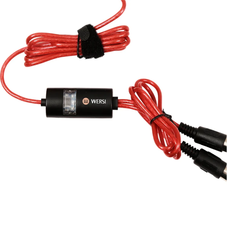 WERSI UM-18 USB MIDI Cable MidiPort Midi Cable Electric Piano Electronic Drum Music Editing Line, Length: 2m(Red) - Image 5