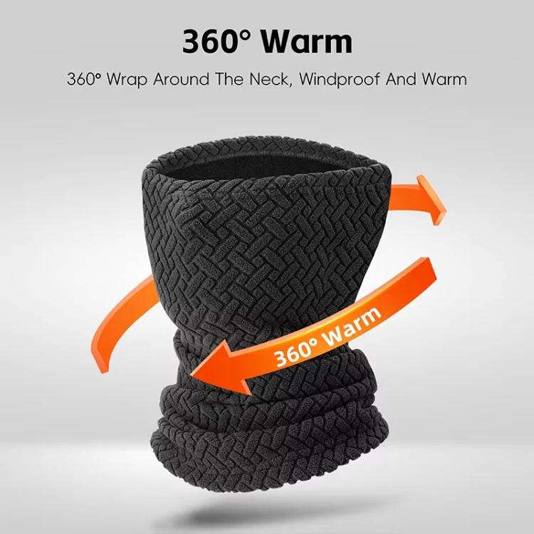 WEST BIKING Winter Fleece Thickened Windproof Warm Cycling Mask(Black) - Image 5