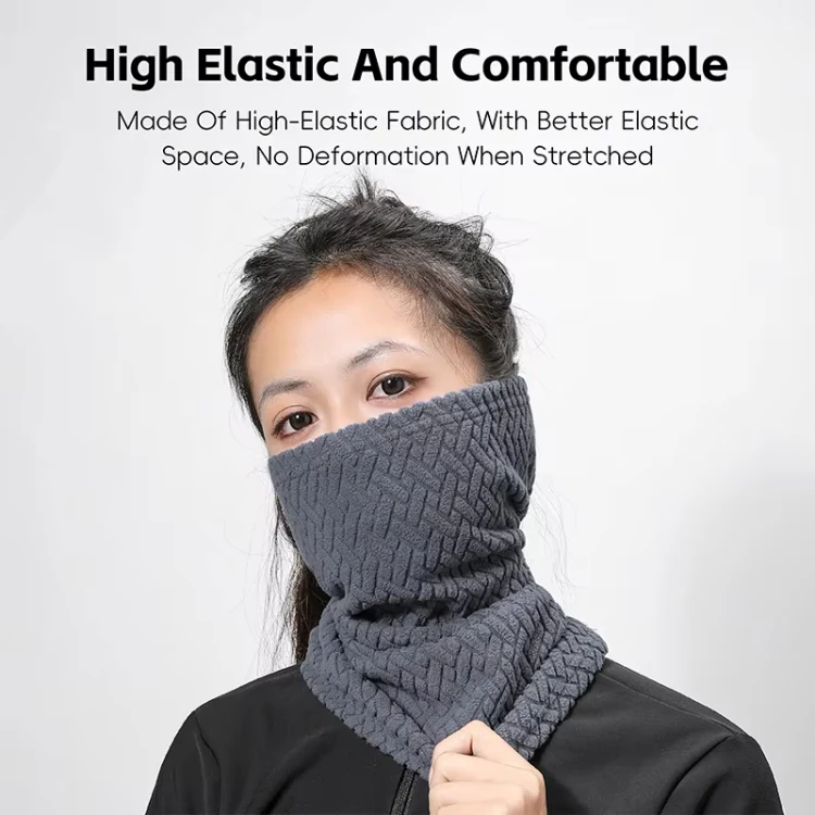 WEST BIKING Winter Fleece Thickened Windproof Warm Cycling Mask(Black) - Image 7
