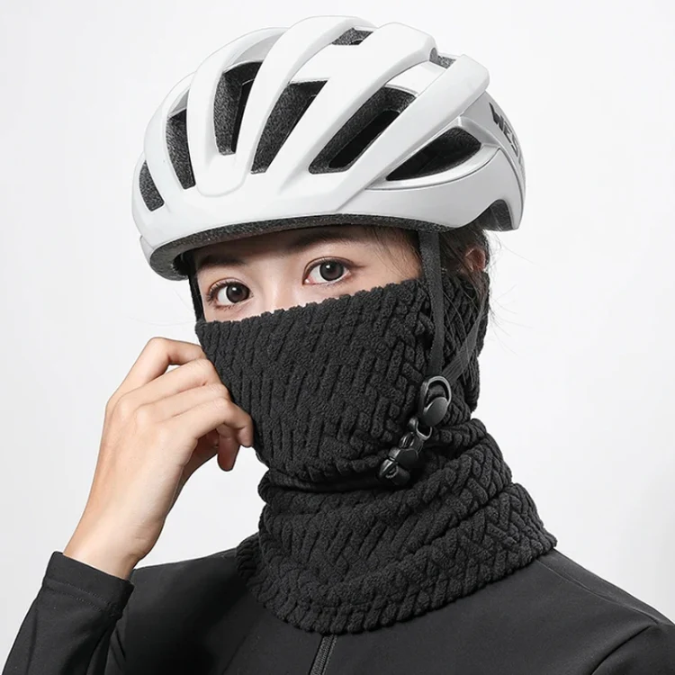 WEST BIKING Winter Fleece Thickened Windproof Warm Cycling Mask(Black) - Image 9