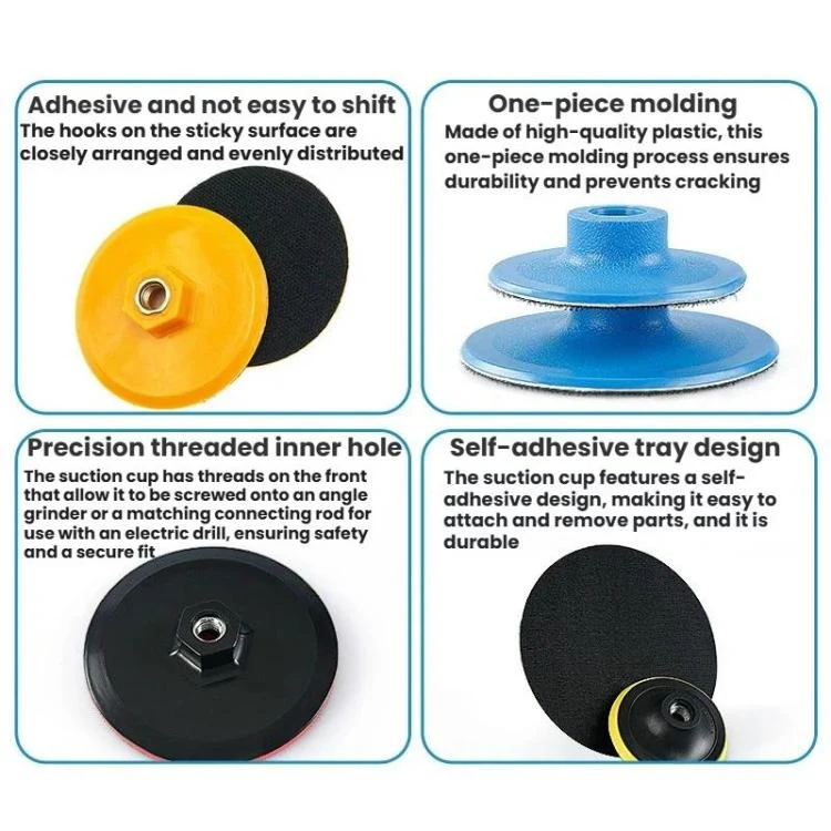 Wet / Dry Grinding Discs Stone Polishing Discs Self-Adhesive Disc Adapters, Spec: 15cm M16 Hole Thick Sponge - Image 4