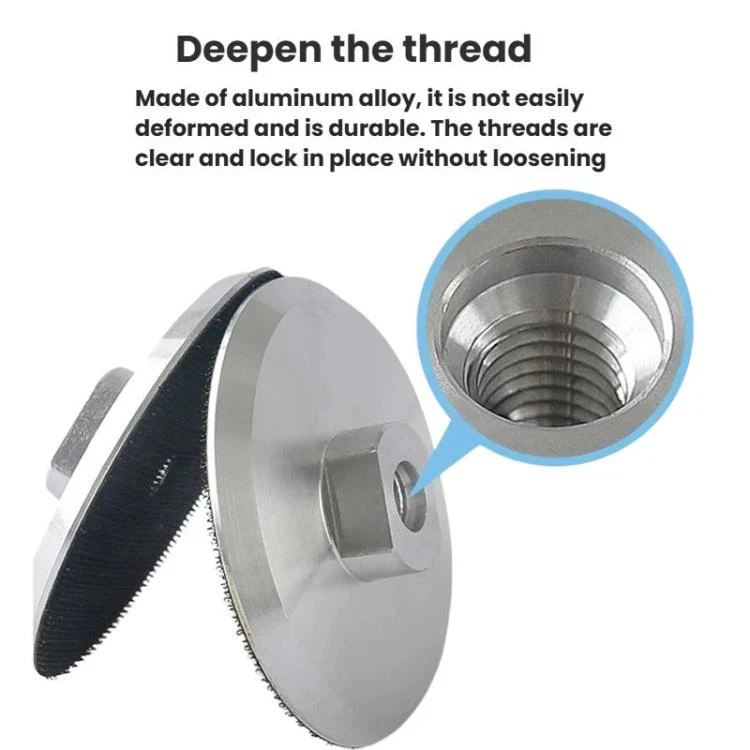 Wet Grinding Discs With Adhesive Backing Aluminum Alloy Suction Cup Self-Adhesive Trays Angle Grinder Heads, Spec: 8mm Thickness 3 inch 8cm 5/8-11 Hole - Image 4