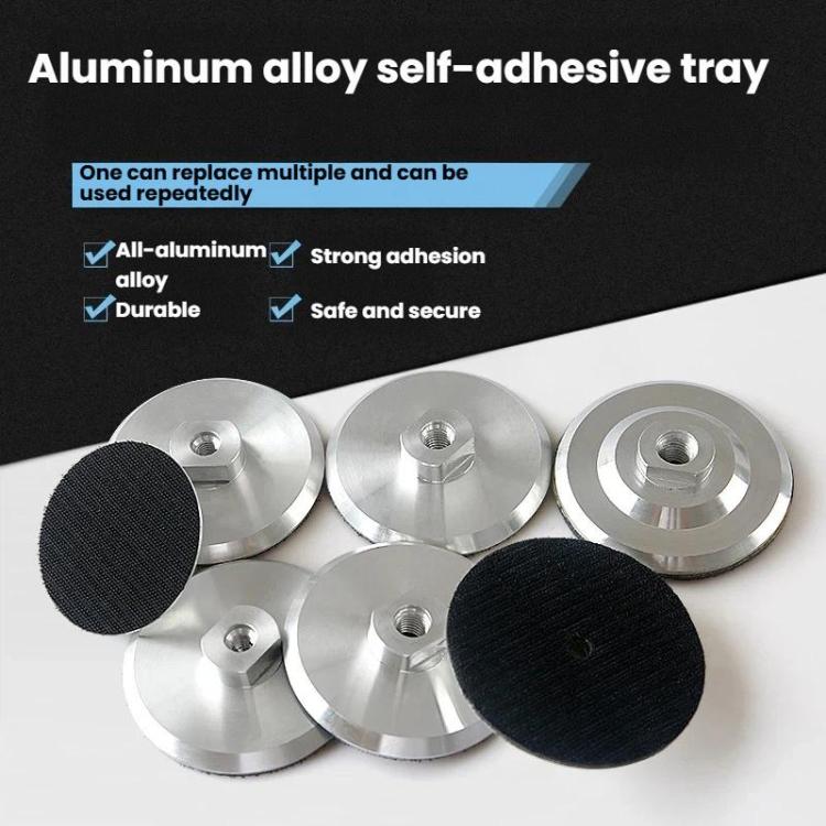 Wet Grinding Discs With Adhesive Backing Aluminum Alloy Suction Cup Self-Adhesive Trays Angle Grinder Heads, Spec: 8mm Thickness 4 inch 10cm M14 Hole - Image 2