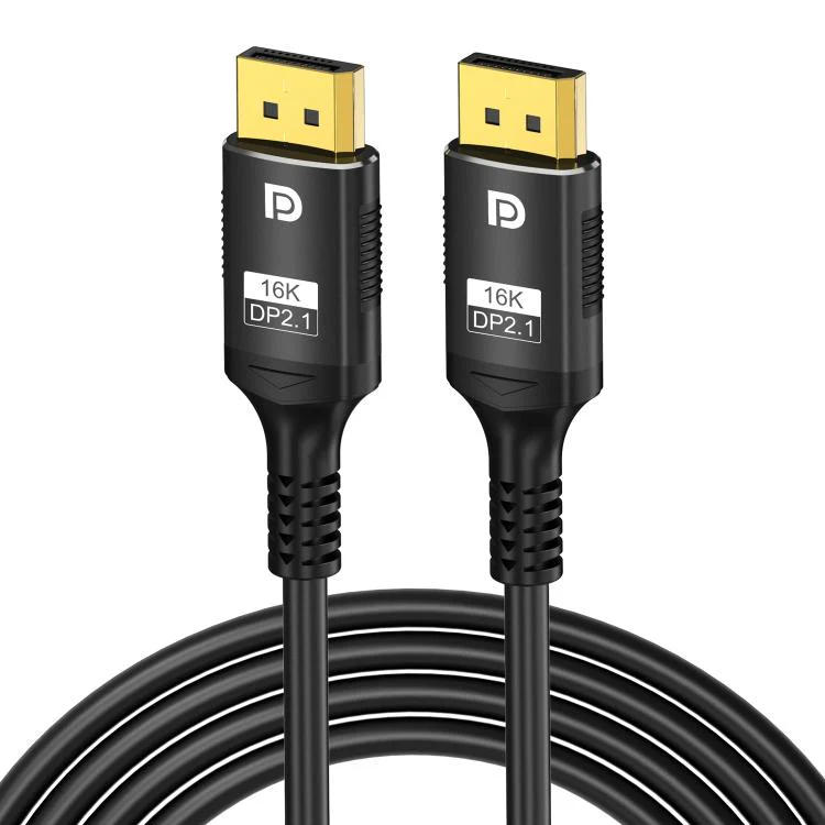 WG231 16K 60Hz DisplayPort 2.1 Male to DisplayPort 2.1 Male HD Adapter Cable, Length:2m(Black) - Image 2