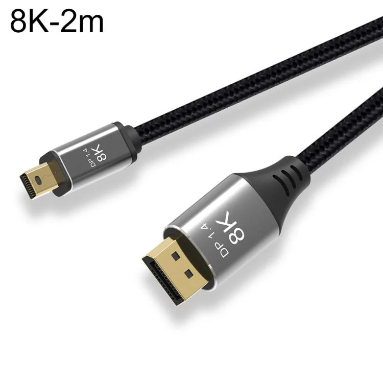 WG233 Mini DP to DP1.4 8K HD Video Adapter Cable, Length:2m(Black)