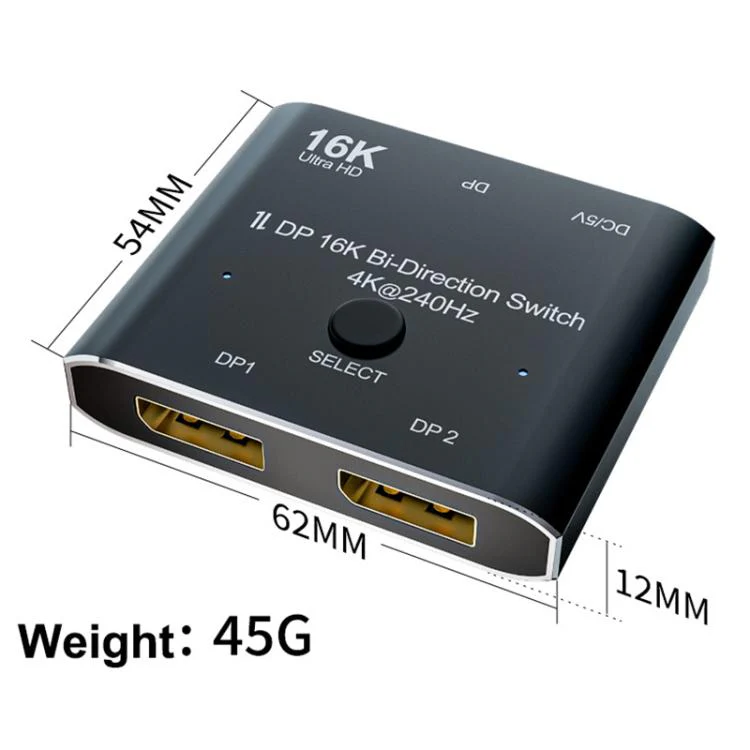 WG234 2 In 1 Outt DP 16K Bi-Direction Switcher Ultra-HD Video Converter - Image 2