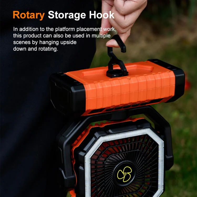 WG353 Outdoor Camping Hook Tent Desktop Fan 20000mAh Battery(Black) - Image 4